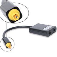 VIMVIP Toslink Digital Optical Fiber Optic Splitter 1 in 2 Out Audio Adapter Cable -Black N3