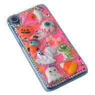 Spritech(TM) 3D Handmade Crystal Phone Case for HTC Desire 626,Helloween Style Monster Pumpkin Design Smartphone... N3