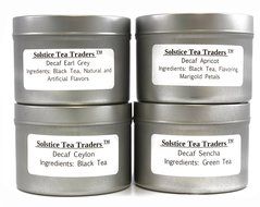 Loose Leaf Decaffeinated Tea Sampler, 4 Decaffeinated Black,Green, and Flavored Teas w/ Decaf Earl Grey, Decaf... N3