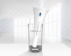 Cool Mist Travel Humidifier Stick, Desk Top Mini Portable Personal Ultrasonic USB Powered Pure Air with No Fan N2