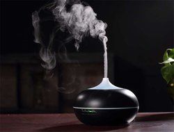 ATD Adjustable Mist Mode Aromatherapy Essential Oil Diffuser with 7 Color Ultrasonic Atomization Humidifier Black N2