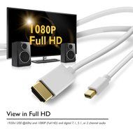 GearIT Mini DisplayPort (Thunderbolt Port Compatible) to HDMI HDTV Cable Gold Plated - 6ft White
