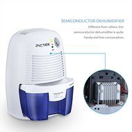 Pictek Compact Dehumidifiers, [Only for Small Room] [Ultra Quiet] [Auto-Off] Portable Mini Dehumidifier, Moisture...