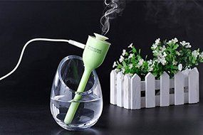 USB Mini Magic Wand Stick Humidifier Office Air Diffuser 4 Colors (Green) N3