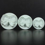 Cake &amp; Cookie Cutters 3PCS Bowknot Cake Decorating Fondant Icing Plunger Cutter Tools