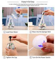 Taotuo 400ml Bulb Shape Colorful LED Night Lights USB Mini Desktop Aroma Humidifier Air Purifier Atomizer for... N8