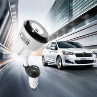 Slaxry Car Humidifier Diffuser Aromatherapy Air Purifier Freshener with Dual USB Charger Port (Purple) N7