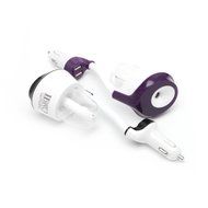 Slaxry Car Humidifier Diffuser Aromatherapy Air Purifier Freshener with Dual USB Charger Port (Purple) N9