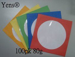 Yens 1000 pcs White CD DVD Paper Sleeves Envelopes with Flap and Clear Window N3