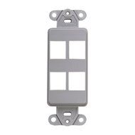 LEVITON 41643-T 3-Port QuickPort Decora Platform, Light Almond