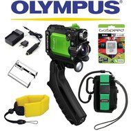Olympus Stylus Tough TG-Tracker Wifi Action Camera (Green) + Olympus TG-Tracker Case CSCH-125 (Black) + 64GB microSDXC...