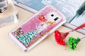 Galaxy Note 5 Case,Galaxy Note 5 Liquid Cover,PHEZEN Christmas Tree Santa Claus Design Cool Quicksand Moving Stars... N12
