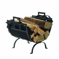 Pleasant Hearth Log Holder with Canvas Tote Carrier