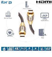 IBRA 22 Feet LUXURY GOLD High Speed Gold Plated HDMI v2.0/1.4a HDMI cable with Ethernet supports 3D, 4K, and Audio...