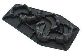 DGI MART Kitchen Party Use 5 Cavities Adorable Vampire Teeth Shape Chocolate Sugar Ice Cake Decorating Silicone... N2