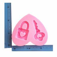 Yunko Lock and Key Heart Silicone Mold Fondant Sugarcraft Molds DIY Cake Decorating