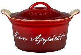 Le Creuset PG1560BA-1367 Stoneware Heritage Cocotte, 18 oz, Red