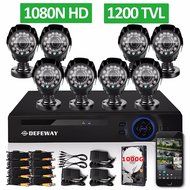Youzee 1080N HD 1200TVL 8 CH DVR Home Surveillance Security Camera System 1TB N7