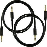 Auxiliary Cable (2 Pack) 6.6FT Long - Shielded Aux Cord - 3.5mm Male to Male Audio Jack(s) - Connect Smartphone...
