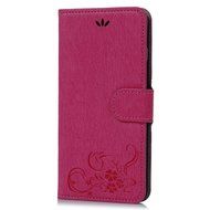 iPhone 7 Plus Case (5.5 inch) - Flip Wallet Stand Case Embossed Flowers PU Leather Shock-Absorption Soft TPU Inner... N29