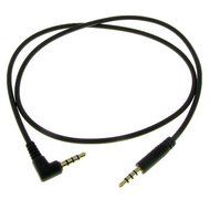 Valley Enterprises&reg; 2' TRRS 4-Pole 3.5mm Male Right Angle to 3.5mm Male Stereo Audio Cable