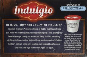 Indulgio French Vanilla Cappuccino Single Serve K-cup, 42 Count (Compatible with 2.0 Keurig Brewers) N117