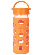 Lifefactory 12-Ounce BPA-Free Glass Water Bottle with Leakproof Cap &amp; Silicone Sleeve, Black