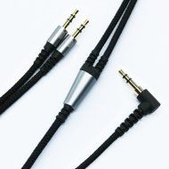 KetDirect 3.5mm to 2*2.5mm male to male jack Black Braided Nylon Audio Cable for Sol Republic Master Tracks HD... N2