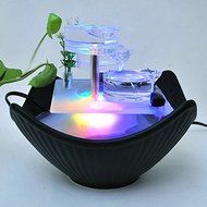 FEI&amp;S Creative Ceramics Flowing Water ornaments home living room decoration humidifier fountain pool, Wind 3 cups...