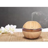Ultrasonic Humidifier,Powstro Wood Grain 300ml Air Aroma Aromatherapy Essential Oil Diffuser With Blue LED Light... N10