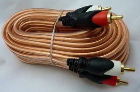 Philmore Premium 25-ft Crystal Clear Shielded Audio Cable with Dual Gold Plated RCA Plugs on Each End