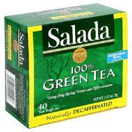 Salada Decaffeinated Green Tea, 40-Count Boxes (Pack of 6)