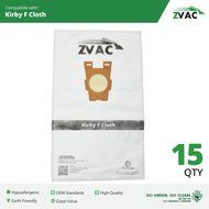 15 Kirby Style F High Efficiency HEPA Cloth Allergen Vacuum Cleaner Bags Fits Kirby Ultimate G Diamond Edition...