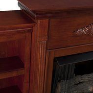 42&#039;&#039; Electric Fireplace LED Light with Book Shelf, TV/Media Stand, Mahogany N4