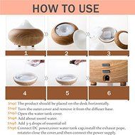 KING DO WAY Cool Mist Humidifier LED Ultrasonic Aroma Diffuser Purifier Essential Aromatherapy Oil Diffuser for... N7