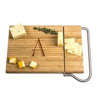 Cathy&#039;s Concepts Personalized Bamboo Cheese Slicer, Letter A