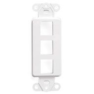 LEVITON 41643-T 3-Port QuickPort Decora Platform, Light Almond N5