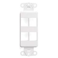 LEVITON 41643-T 3-Port QuickPort Decora Platform, Light Almond N7