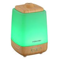 Homasy 200ml Aroma Essential Oil Diffuser, Wood Grain, Night Light with 7 Color LED Changing for Yoga Spa Home... N2