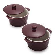 Sur La Table Stoneware Mini Cocottes M913 WIN , Set of 2, Wine