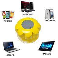 Asunflower&reg; Self-Timer Bluetooth Shower Speaker-Waterproof Wireless&amp;Hands-free Portable-Dedicated Suction Cup...
