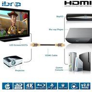 IBRA 22 Feet LUXURY GOLD High Speed Gold Plated HDMI v2.0/1.4a HDMI cable with Ethernet supports 3D, 4K, and Audio... N3