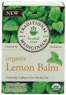 Traditional Medicinals Organic Lemon Balm Herbal Tea - 16 bags per pack -- 6 packs per case.