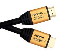 FORSPARK High Speed Ultra HDMI Cable with Ethernet and Supports 4K, 3D, 1080p, 10-Feet, Matt Gold Case
