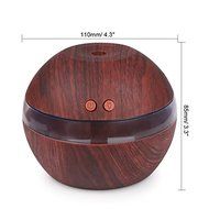 Ultrasonic Humidifier,Powstro Wood Grain 300ml Air Aroma Aromatherapy Essential Oil Diffuser With Blue LED Light... N12
