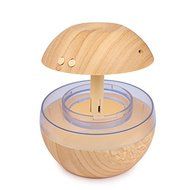 Ultrasonic Humidifier,Powstro Wood Grain 300ml Air Aroma Aromatherapy Essential Oil Diffuser With Blue LED Light... N13