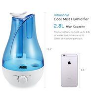 Amir 2.8L Cool Mist Humidifier, Advanced Ultrasonic Humidifier, Aroma Oil Diffuser, Best Air Humidifier with Color... N5