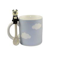 Concombre by Decole Mug and Spoon Set - Panda