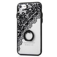 iPhone 7 Case (4.7 inch) - 360 Degree Rotating Ring Holder Kickstand Shockproof Soft TPU Skin Bumper Frame + PC... N13