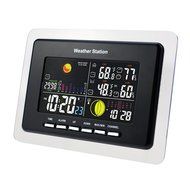 WWVB RCC Wireless Weather Station with LED Backlight ,8 Moonphase Temperature Outdoors-Indoors Monitoring Clocks... N5